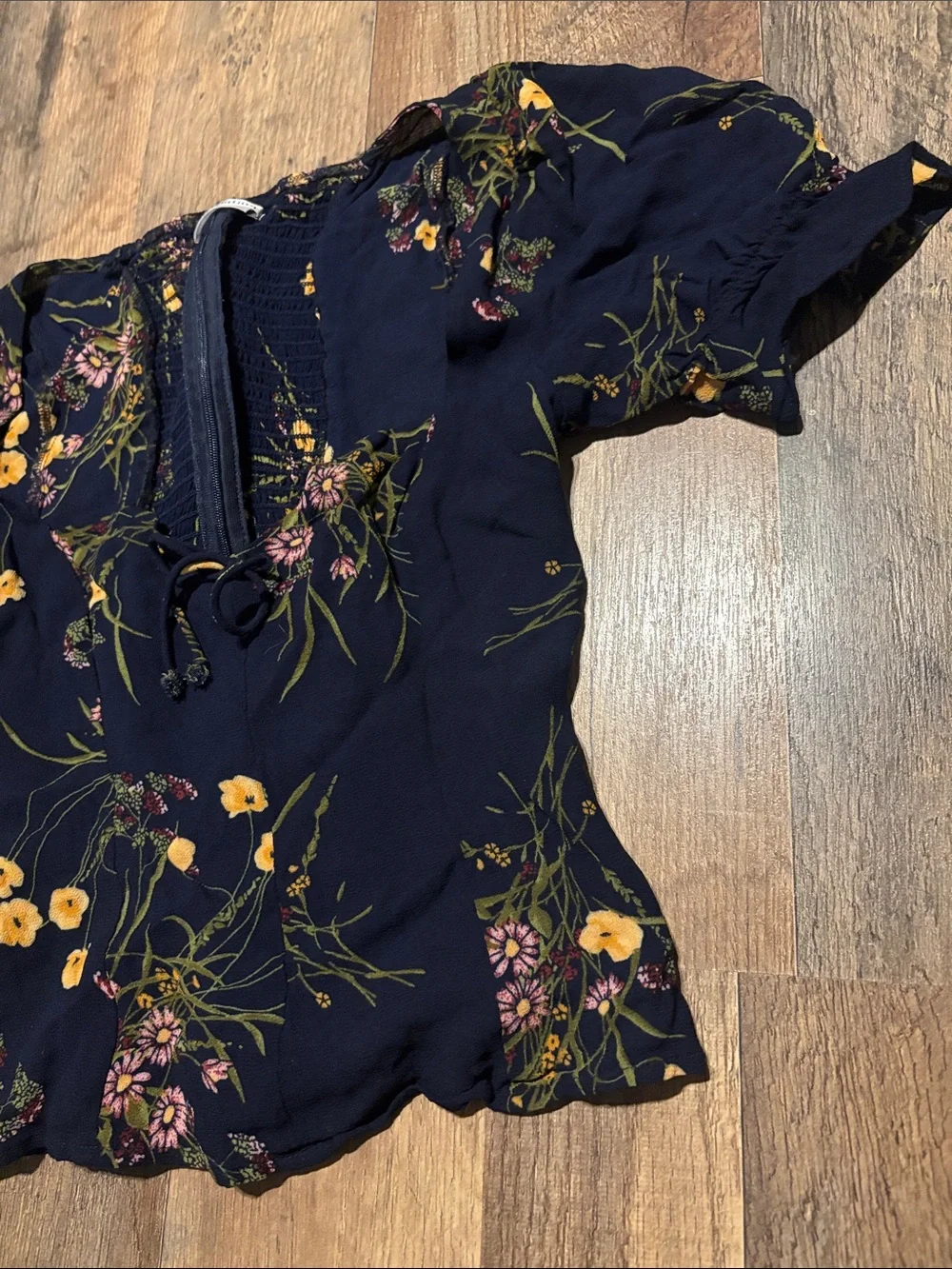 Reformation Floral Puff Sleeve Blouse